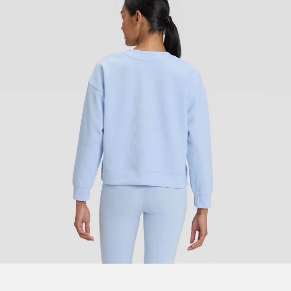 Women's Airy Sleek Ribbed Crewneck
Sweatshirt - All In Motion light blue - Picture 2 of 7
